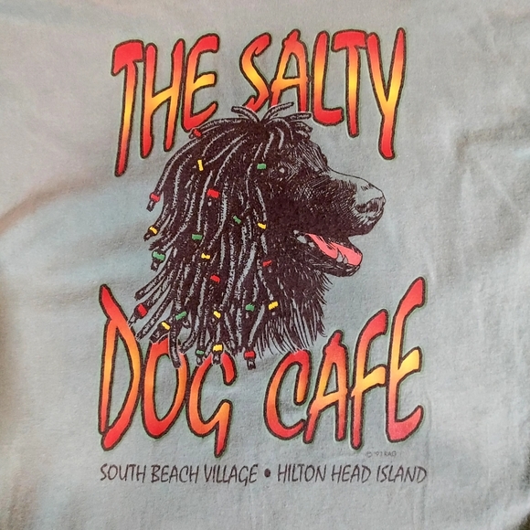 Vintage 1993 Green Salty Dog Cafe XXL Shirt - Picture 1 of 6